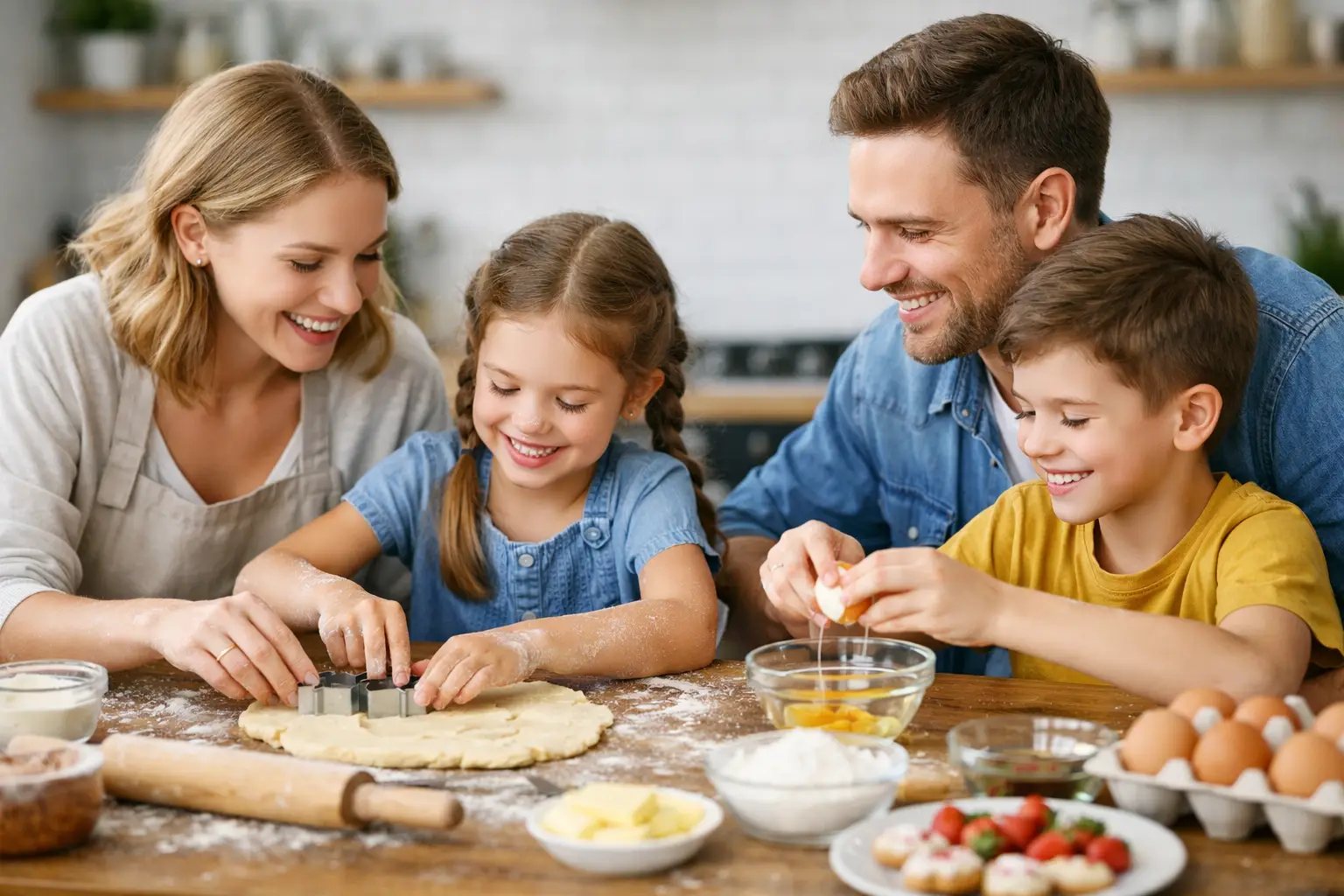 Bakaktivitet för familjen som alla gillar