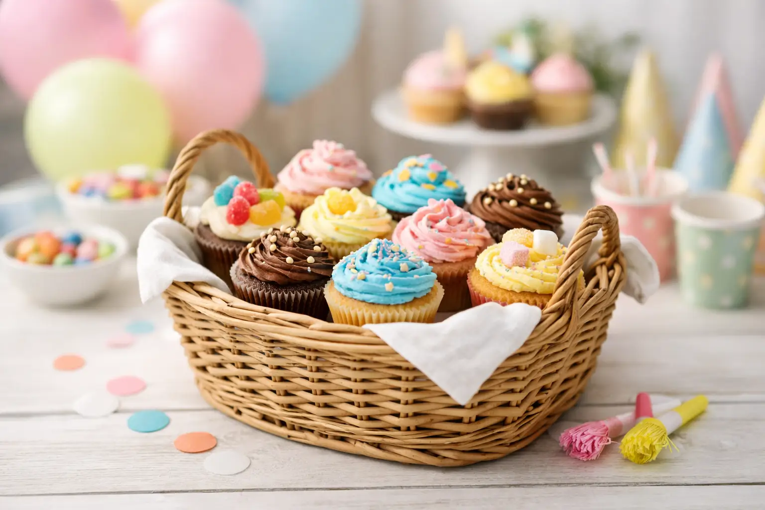 Cupcake bakset barnkalas - enkelt och festligt