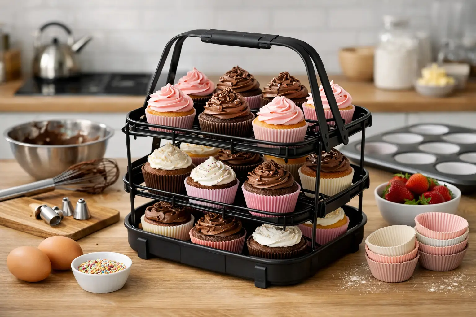 Cupcake bakset som gör bakningen enklare