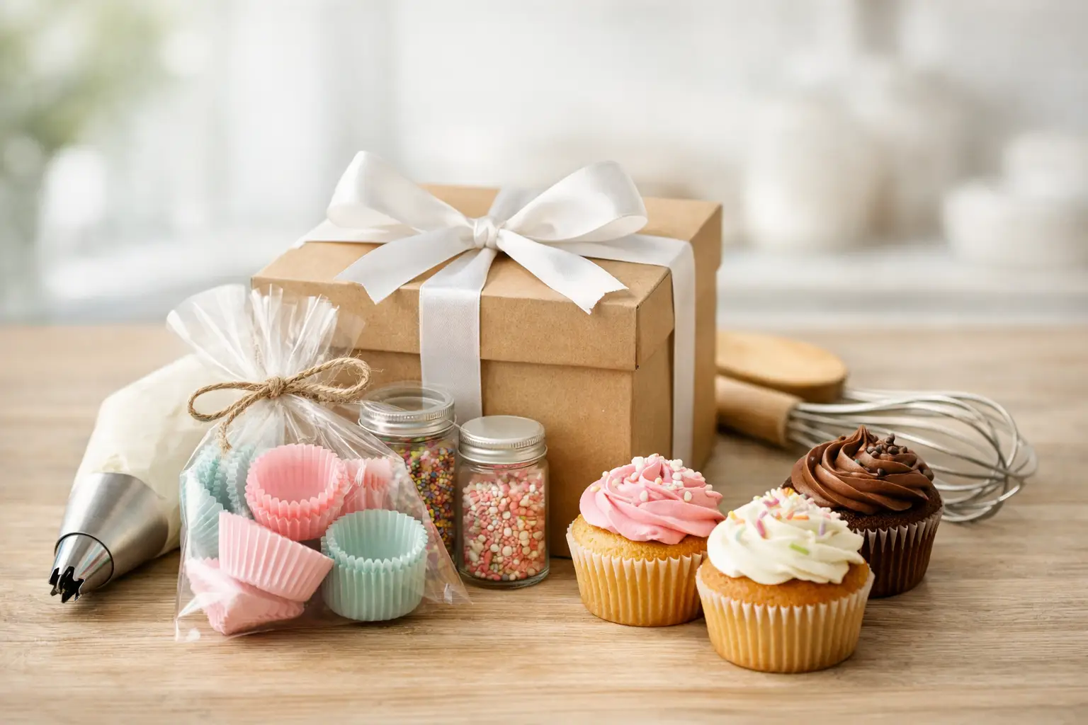 Cupcake kit present - en enkel gåva
